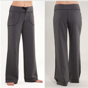 Lululemon Still Pant wide-leg pants in a heathered deep coal